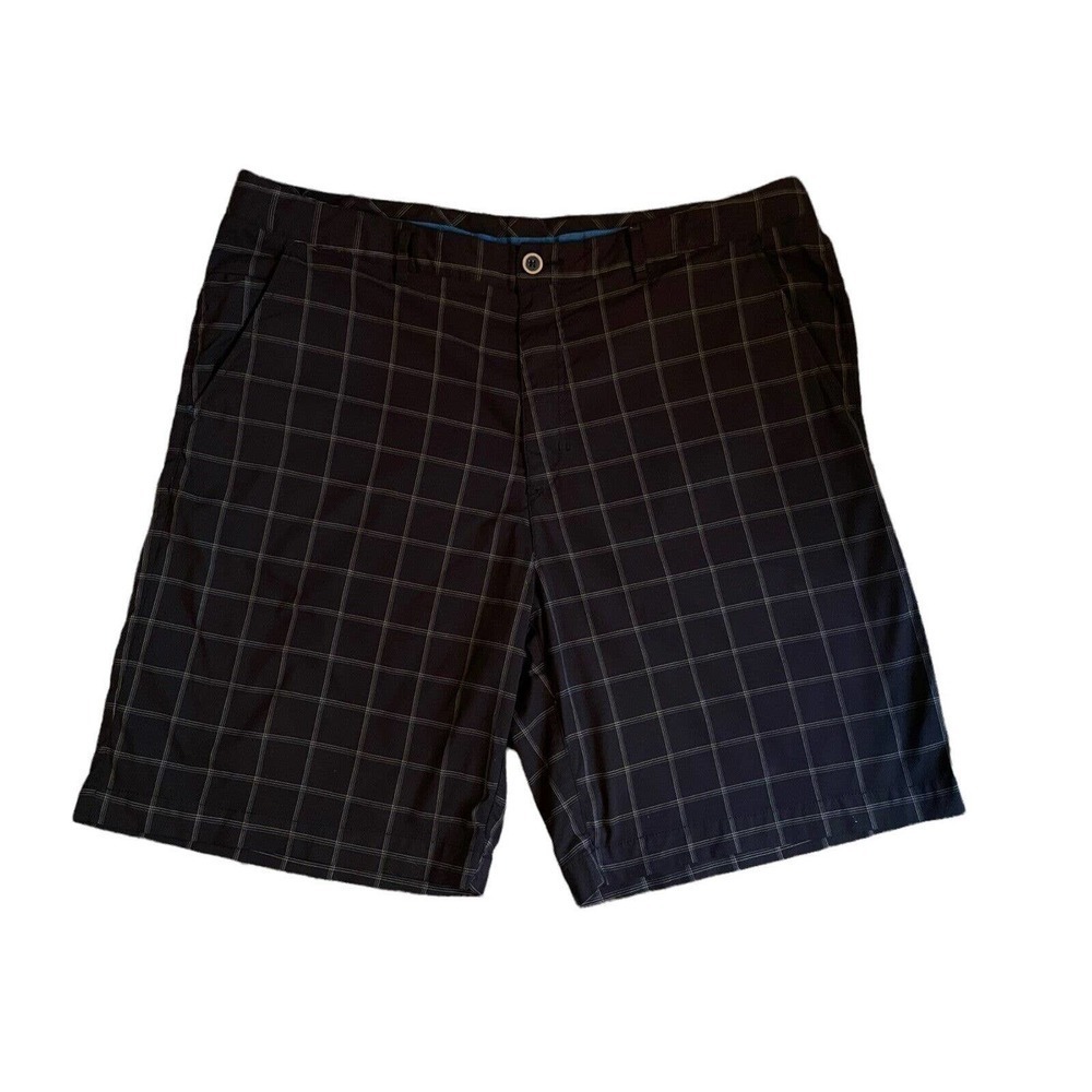Tommy Bahama Navy Blue Window Pane Performance Golf Shorts Size 38 Long